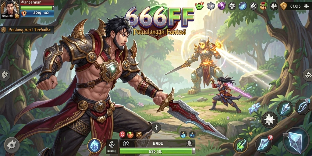 Tampilan menarik dari gameplay ARPG 666FF yang mendebarkan.