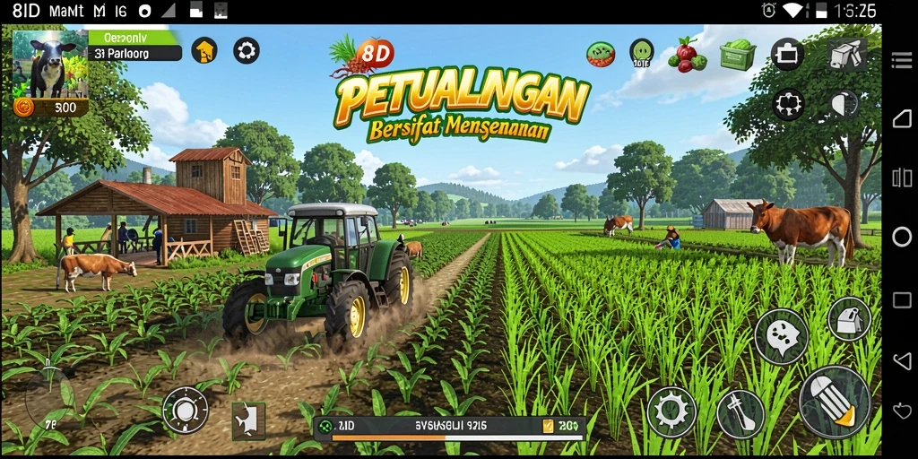 Screenshot 8ID menampilkan aktivitas berkebun yang seru dan interaksi antar pemain.