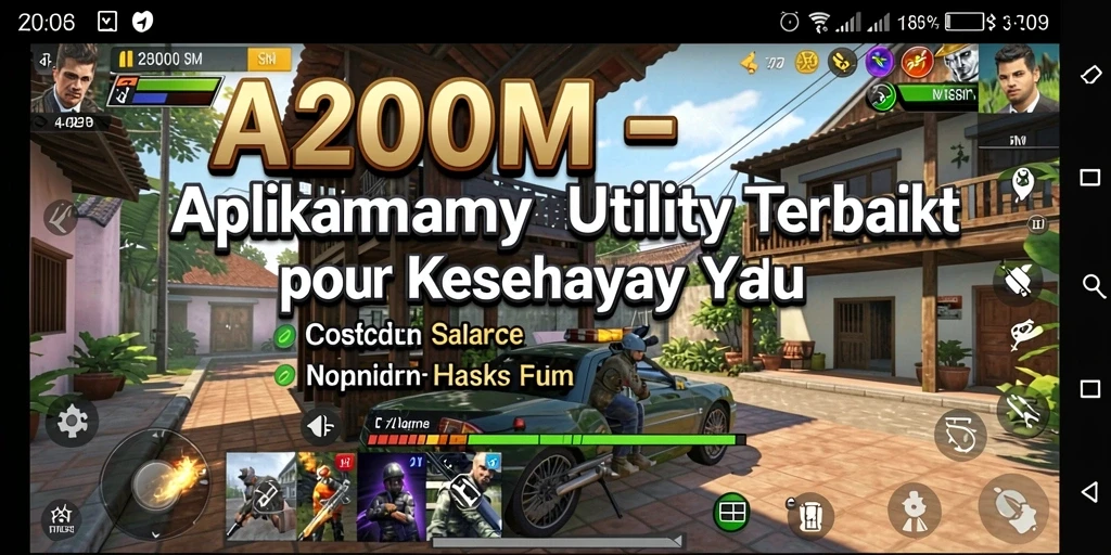 Tampilan antarmuka A200M yang menarik dan user-friendly.