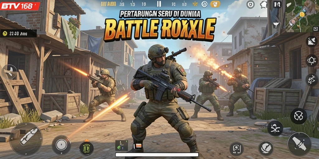 Tampilan menarik gameplay BTV168 dalam Battle Royale.