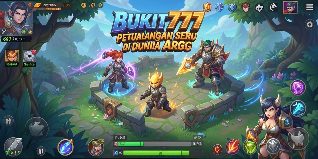 Tampilan gameplay seru dalam BUKIT777 dengan pertarungan epik.