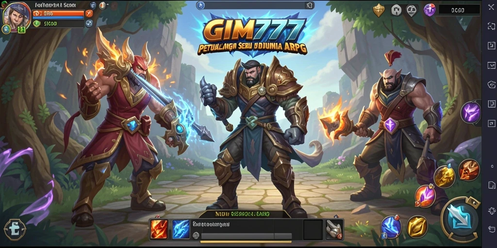 Screenshot GIM777 menunjukkan aksi pertempuran yang intens dan grafis menawan.