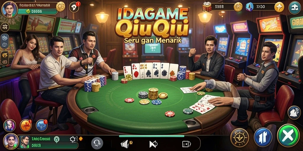 Tampilan screenshot utama IDAGAME dengan gameplay QiuQiu yang seru.