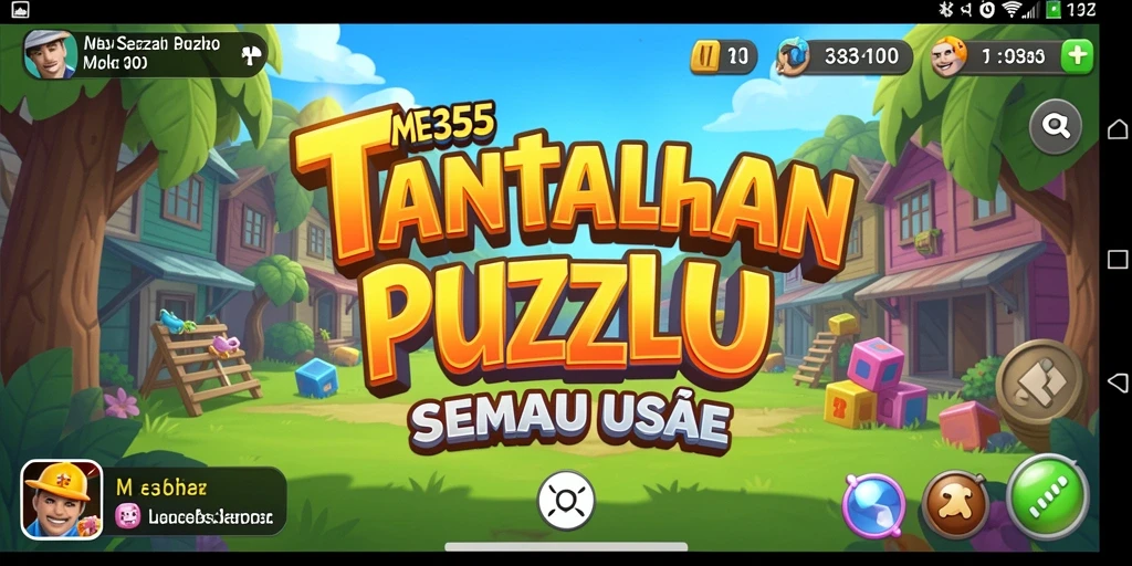 Tampilan gameplay ME355 yang menarik dan penuh warna.