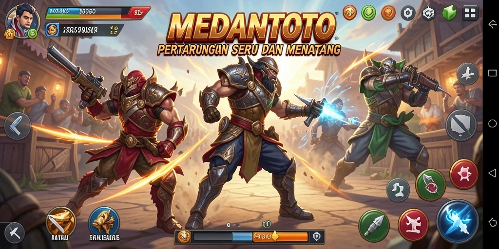 Tampilan aksi seru dalam game Fighting MEDANTOTO