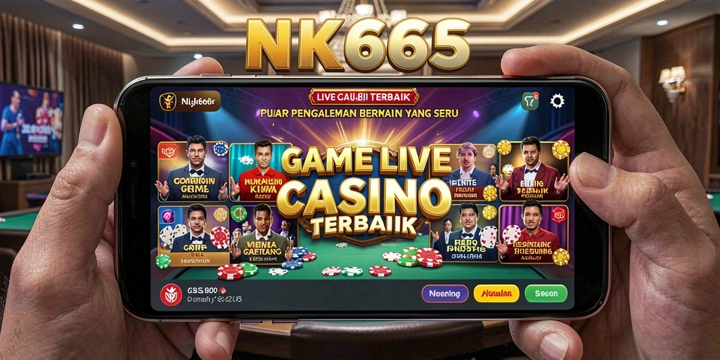 Tampilan gameplay Live Casino yang mendebarkan di NK666.