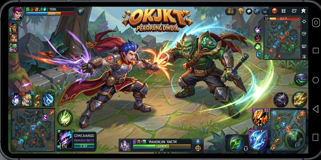 Tampilan gameplay seru saat pertarungan tim di OKJKT.