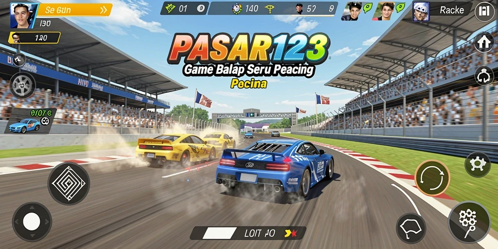 Tampilan gameplay PASAR123 yang penuh aksi dan kecepatan.
