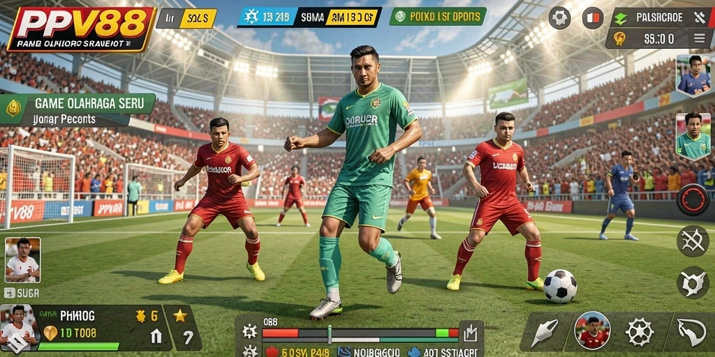 Tampilan gameplay menarik dari PPV88 yang penuh aksi olahraga.