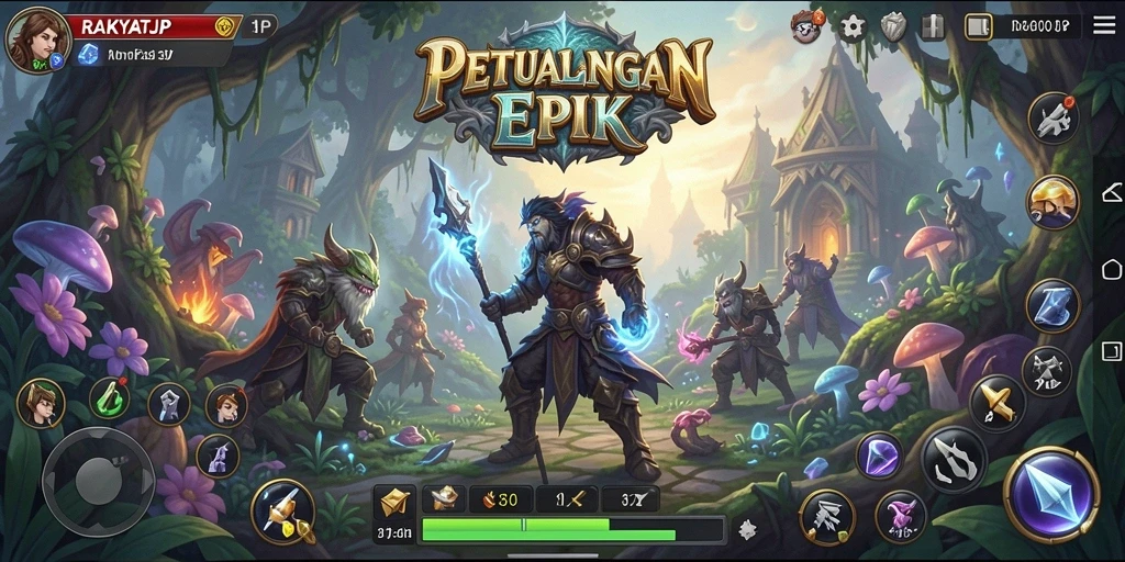 Tampilan gameplay RAKYATJP yang menakjubkan dan penuh aksi.