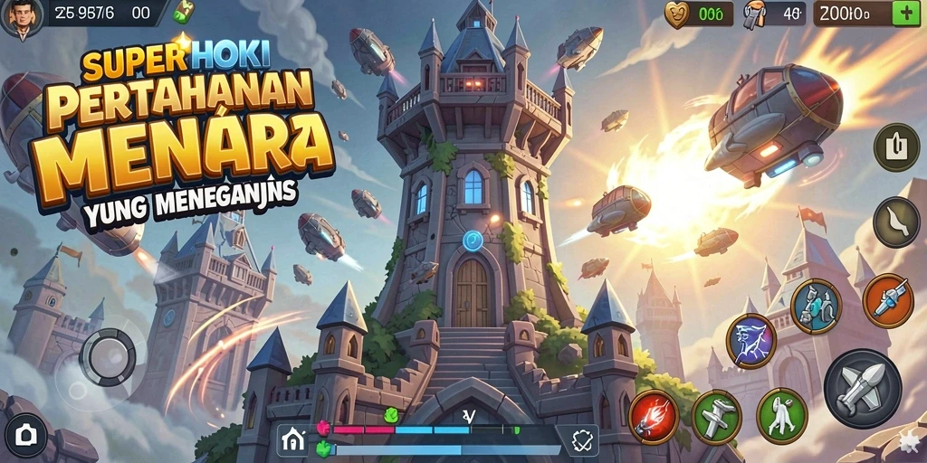 Tangkapan layar gameplay SUPERHOKI yang mendebarkan dan strategis.