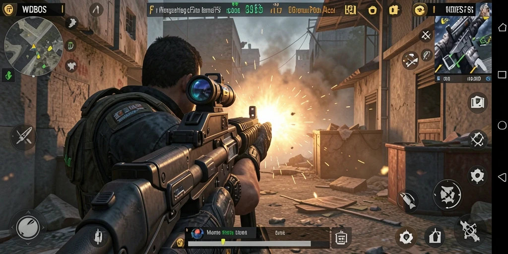 Tampilan gameplay WDBOS dengan grafis memukau dan aksi mendebarkan.