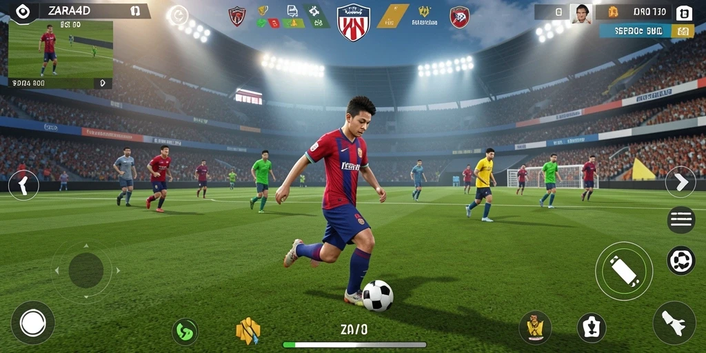 Tampilan seru ZARA4D saat melakukan tendangan bebas dalam pertandingan sepak bola.